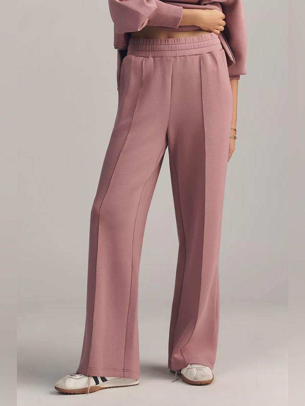 Varley Anthropologie The Wide Leg 30" Pants Wistful Muave